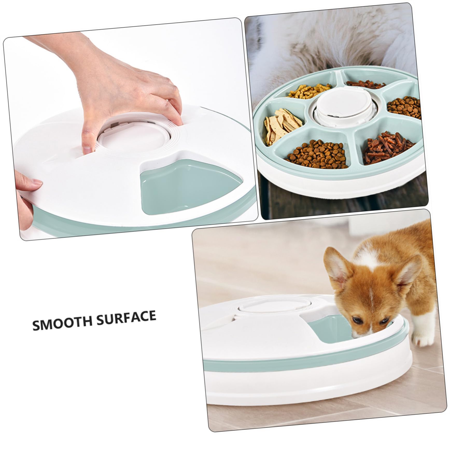 UKCOCO Comedero Automático Tolva de Pienso para Mascotas con Temporizador de 6 Comidas Diseño Desmontable ABS para Perros y Gatos