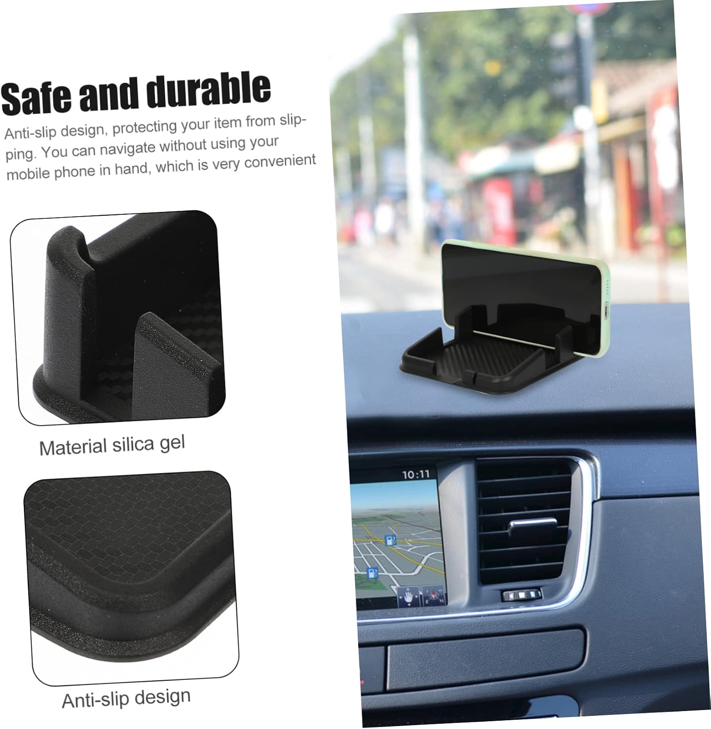 Multi-Function Phone Navigation Pad Car Phone Mat Rack Universal Dashboard Phone Holder