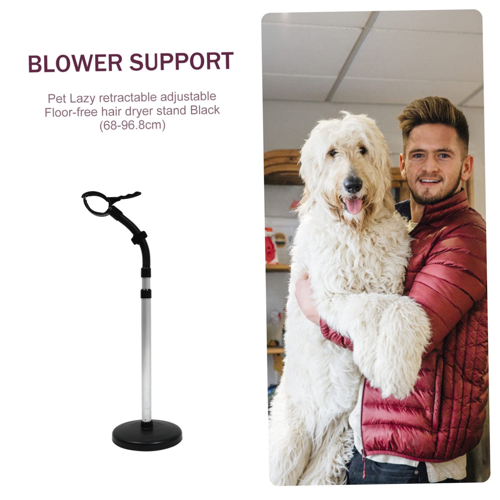 Alipis Supporto Asciugacapelli Rotante 360° Nero in Abs, Pp e Lega | Montaggio Semplice, Uso senza Mani, Struttura Regolabile per Styling e Asciugatura