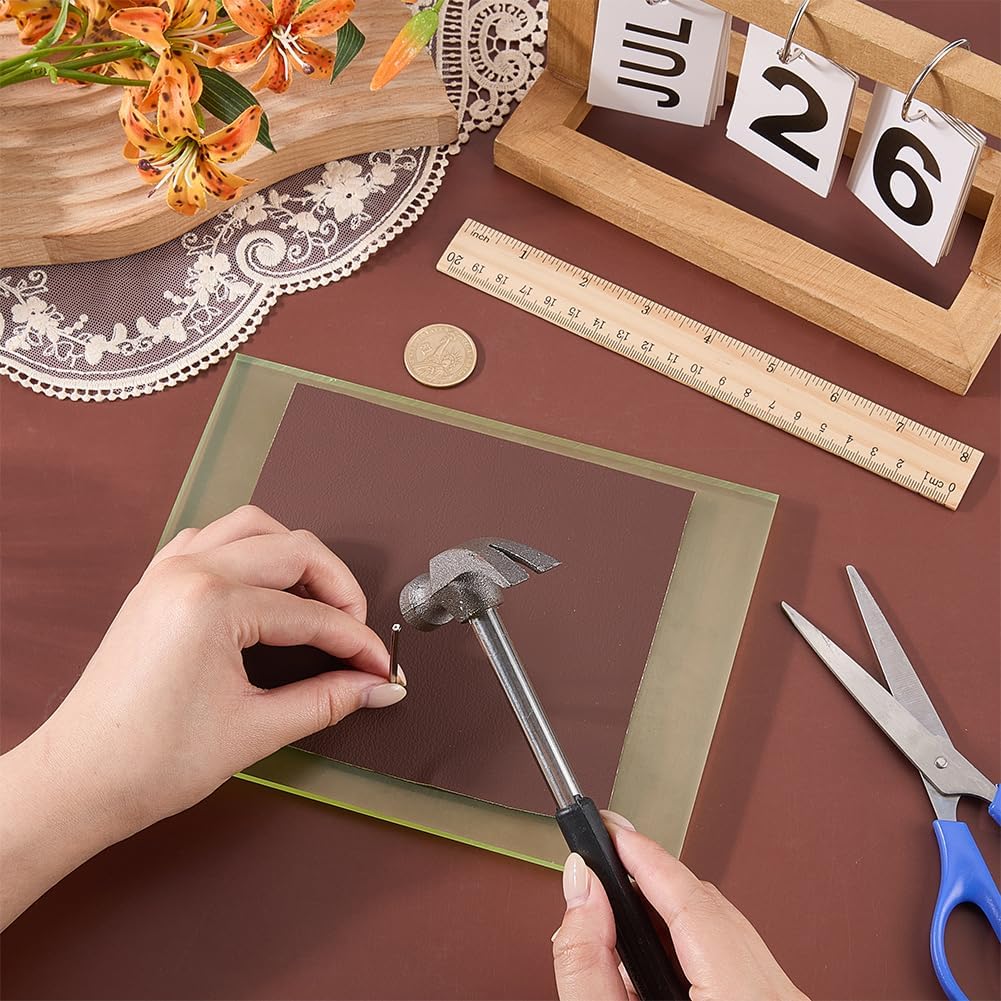 7.95 x 6.02 Inch Leather Craft Punching Pad Rubber Stamping Cutting Board Thick Protection Mat Hole Punch Stamping Tool for Stitching Chisels Leathers Working DIY Craft