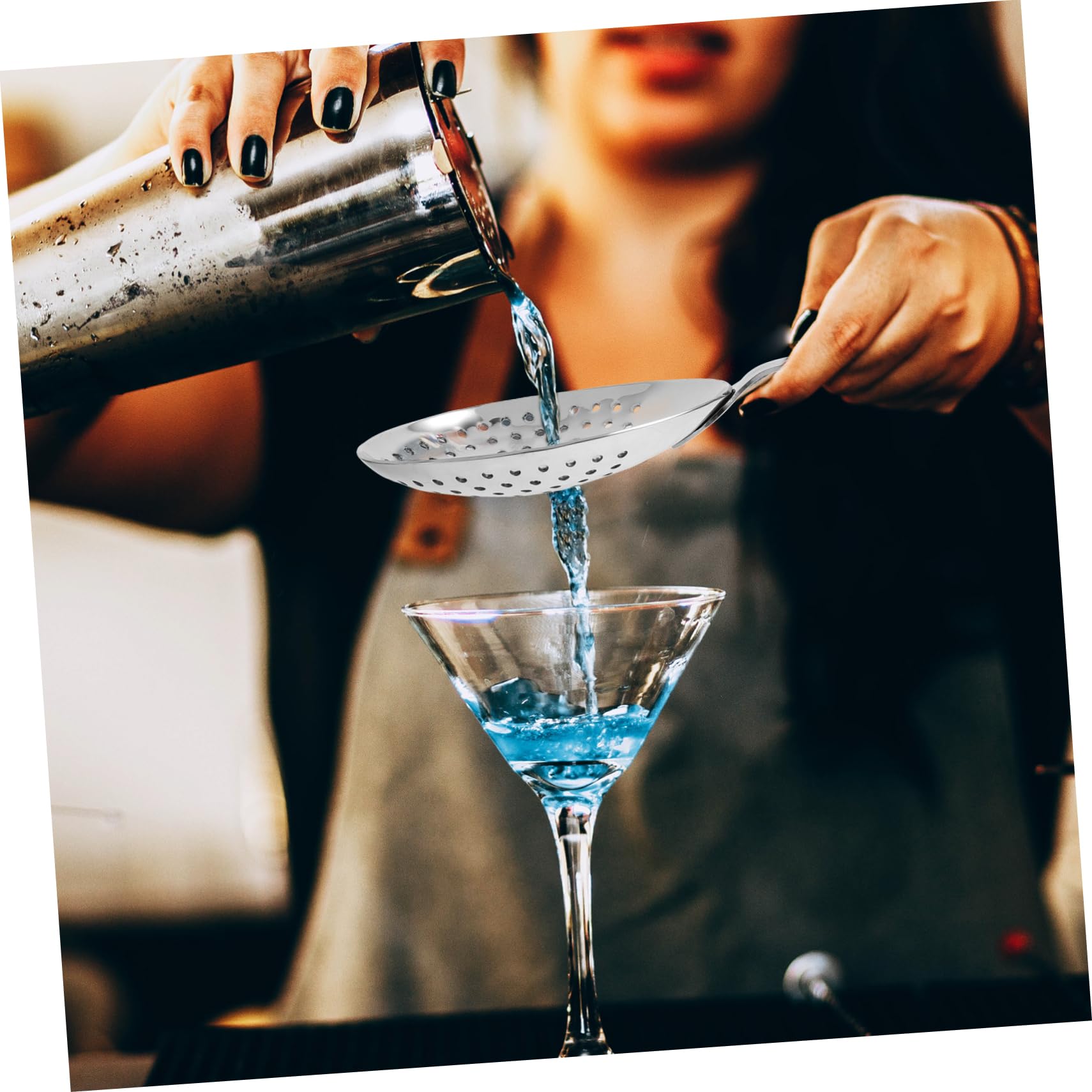 COLLBATH Stainless Steel Cocktail Strainer Drink Strainer for Barware for Restaurant