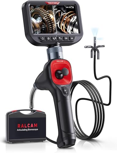 Ralcam 360° Articulating Borescope 4 Ways Endoscope Camera with Light