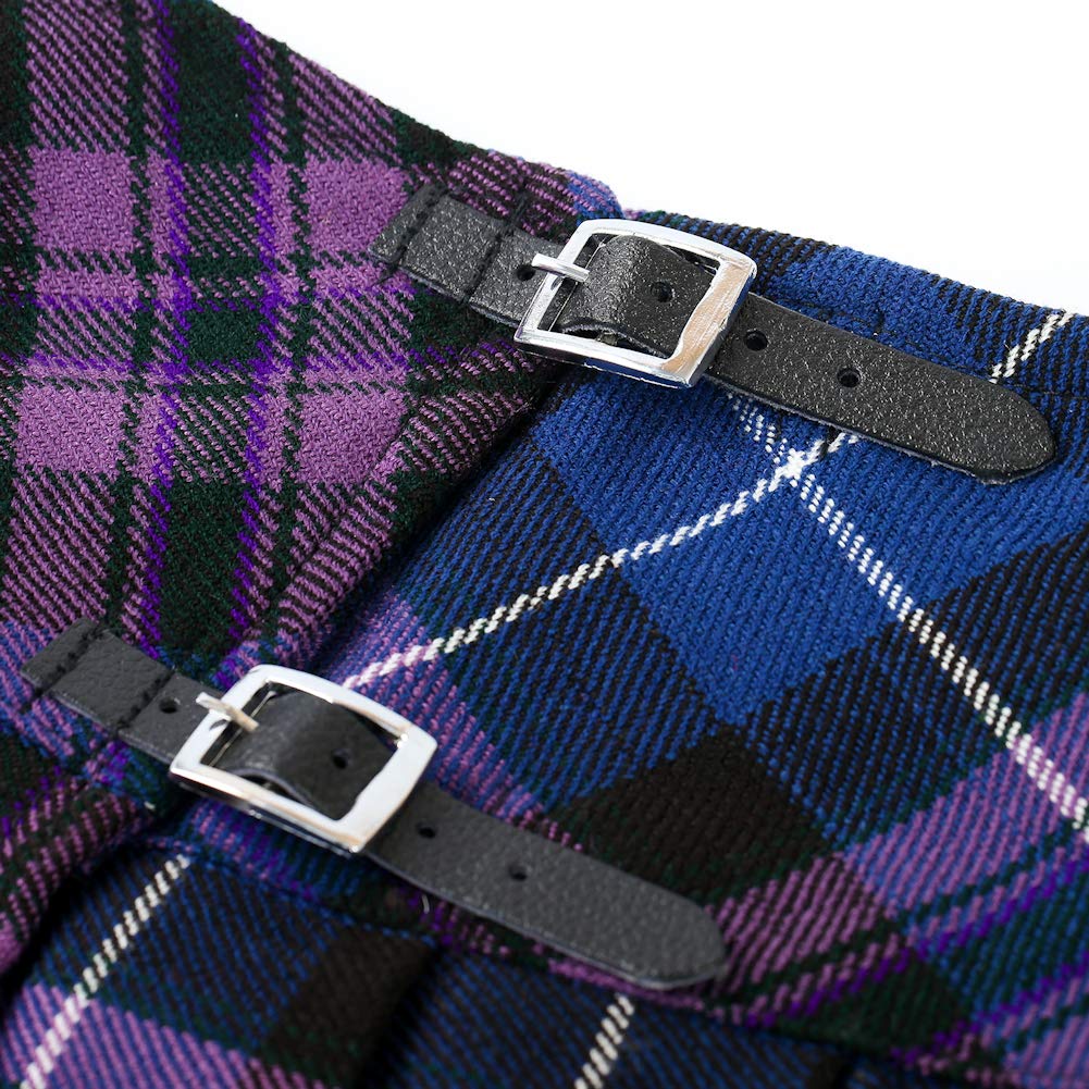 Tartanista - Kilt Irlandese 42cm (16.5”) - Fascette in Pelle - Verde