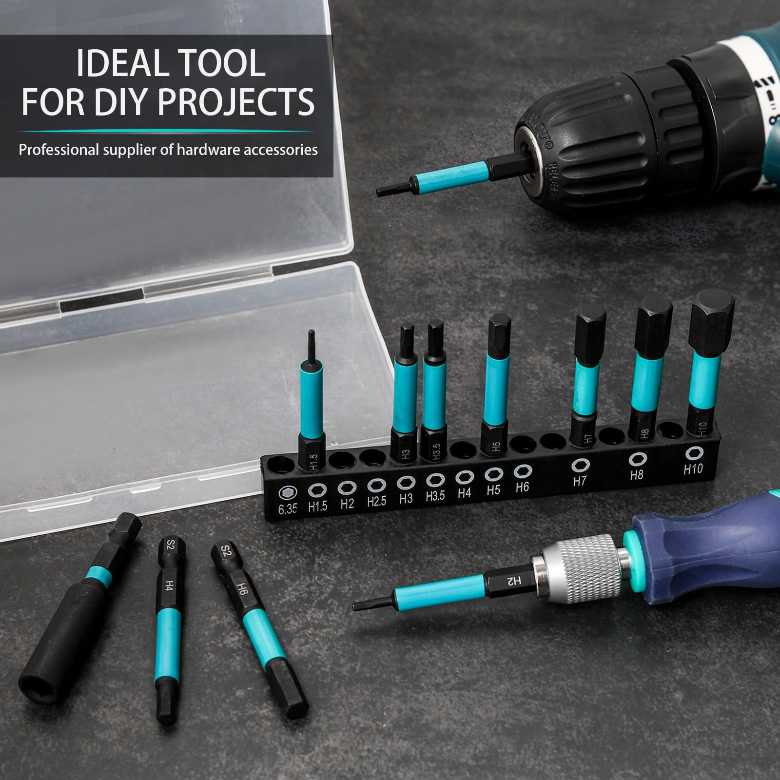 K Kwokker 11-Piece Impact Driver Bit Set Impact Hex Bit Set 60mm Long - Image 3