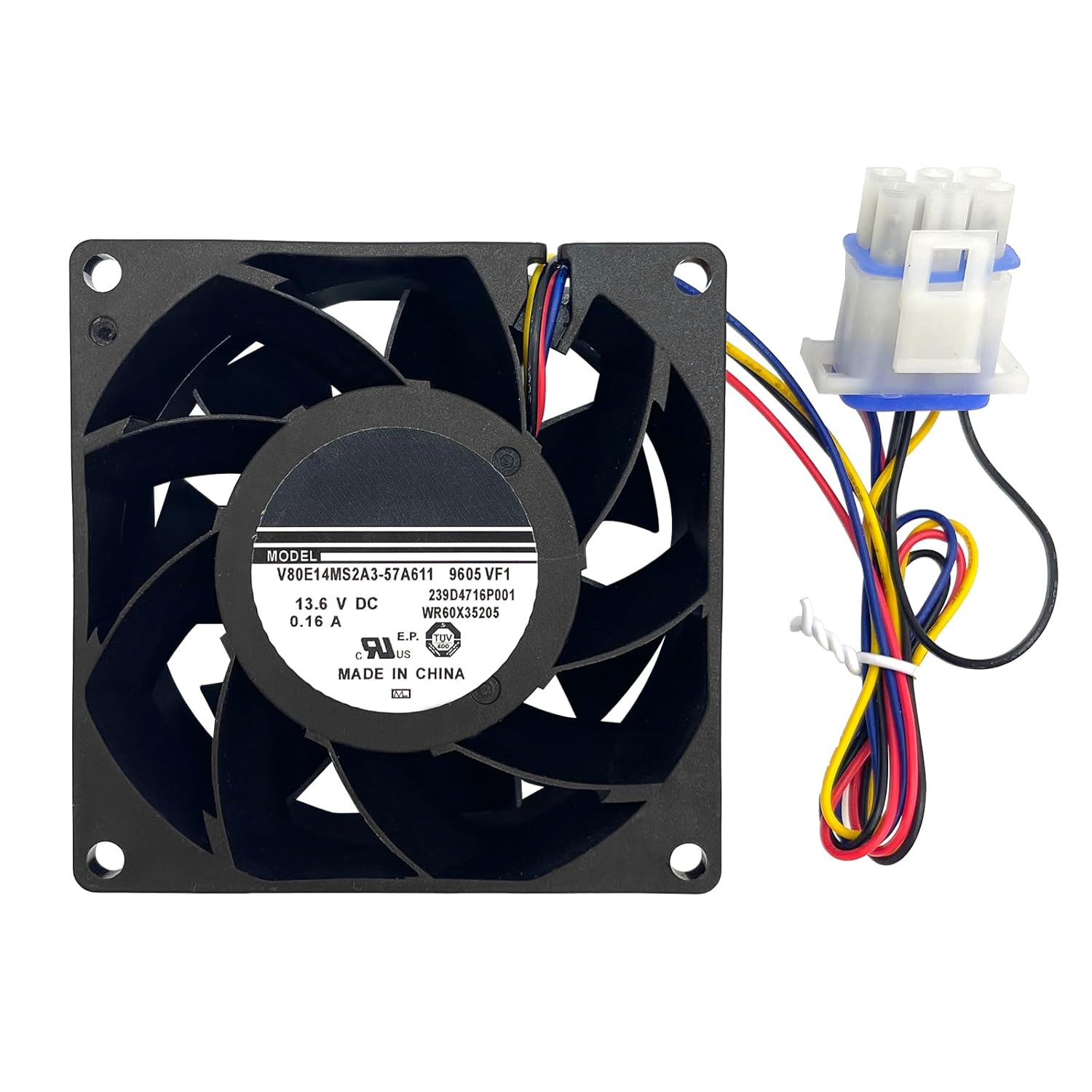 WR60X35205 for GE Refrigerator Evaporator Fan Motor Replacement Part Number WR60X20880 WR60X24723 WR60X26281 WR60X29099 AP6997194 PS16226575 197D9873P00, 239D4716P001 DAZB083RCM T80E14MS1A7-57A611