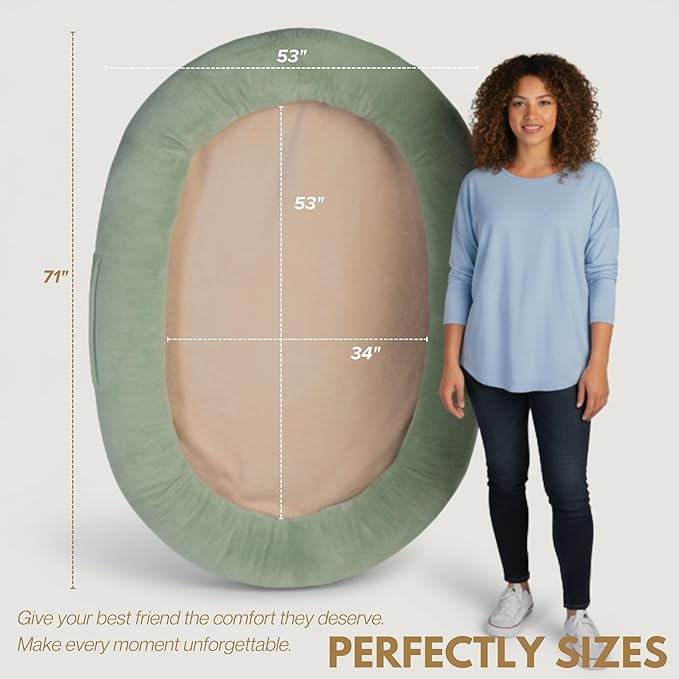 Cama para Perro Grande Oval Lavable y Ortopédica miniatura 7