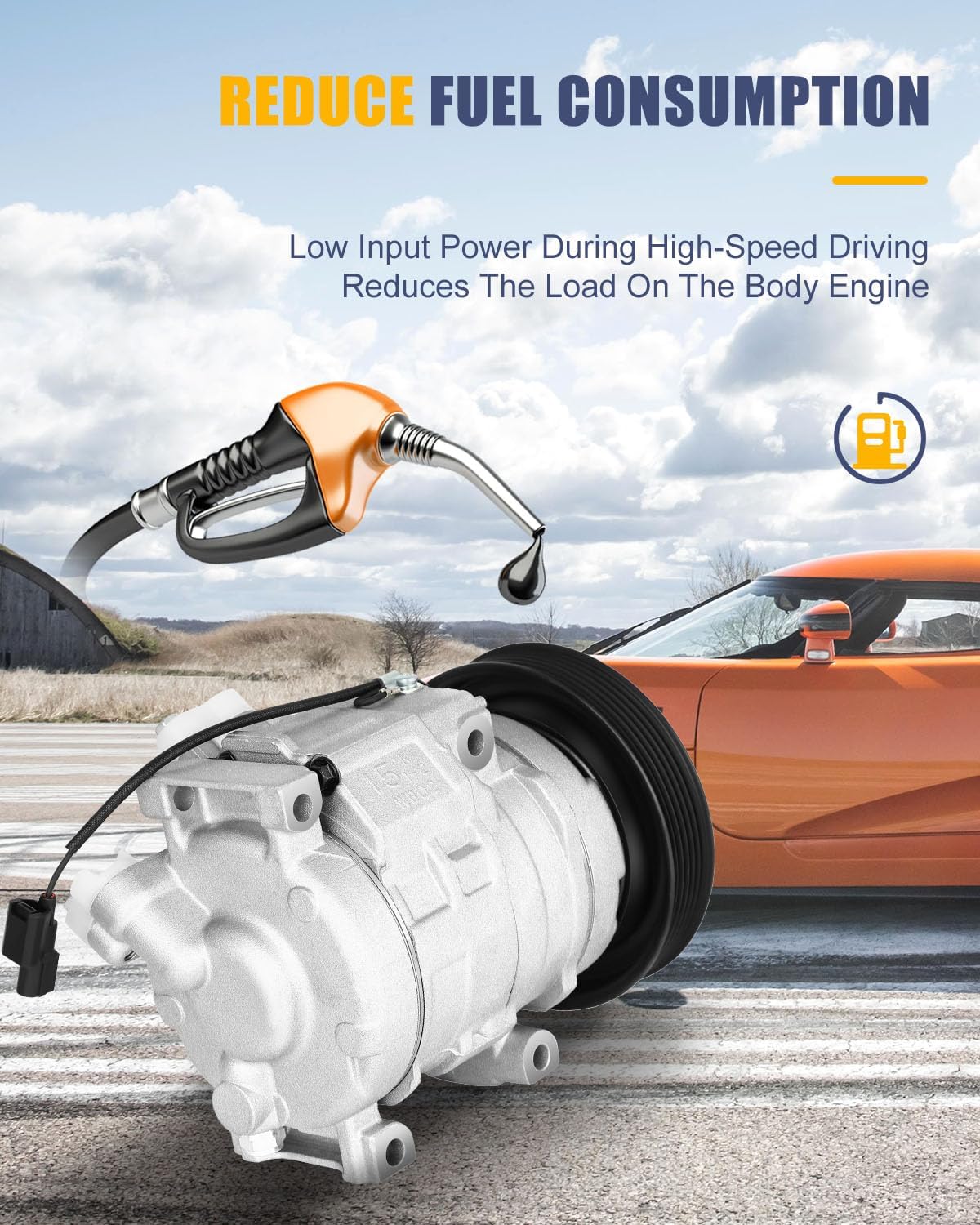 OCPTY AC Compressor for 2009-2014 for Acura TL 3.5L 3.7L 2008-2012 for Honda for Accord 3.5L 157335 14-0433C TEM255714 TEM275798 38810R70A01