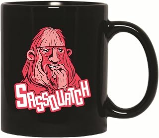 Funny Big Foot Monster Gifts for Kids Naughty Expression Quote 11oz 15oz Black Coffee Mug