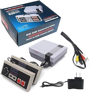 BeiLan Plug & Play Classic Mini Console, Mini Retro Game Player Built-in with 620 Games Dual Players Mode Console PAL NTSL...