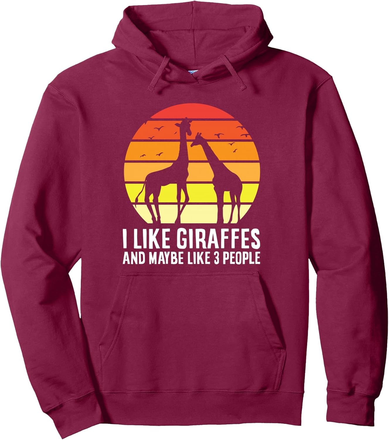 I Like Giraffes And Maybe Like 3 People Cute Giraffes Pullover Hoodie