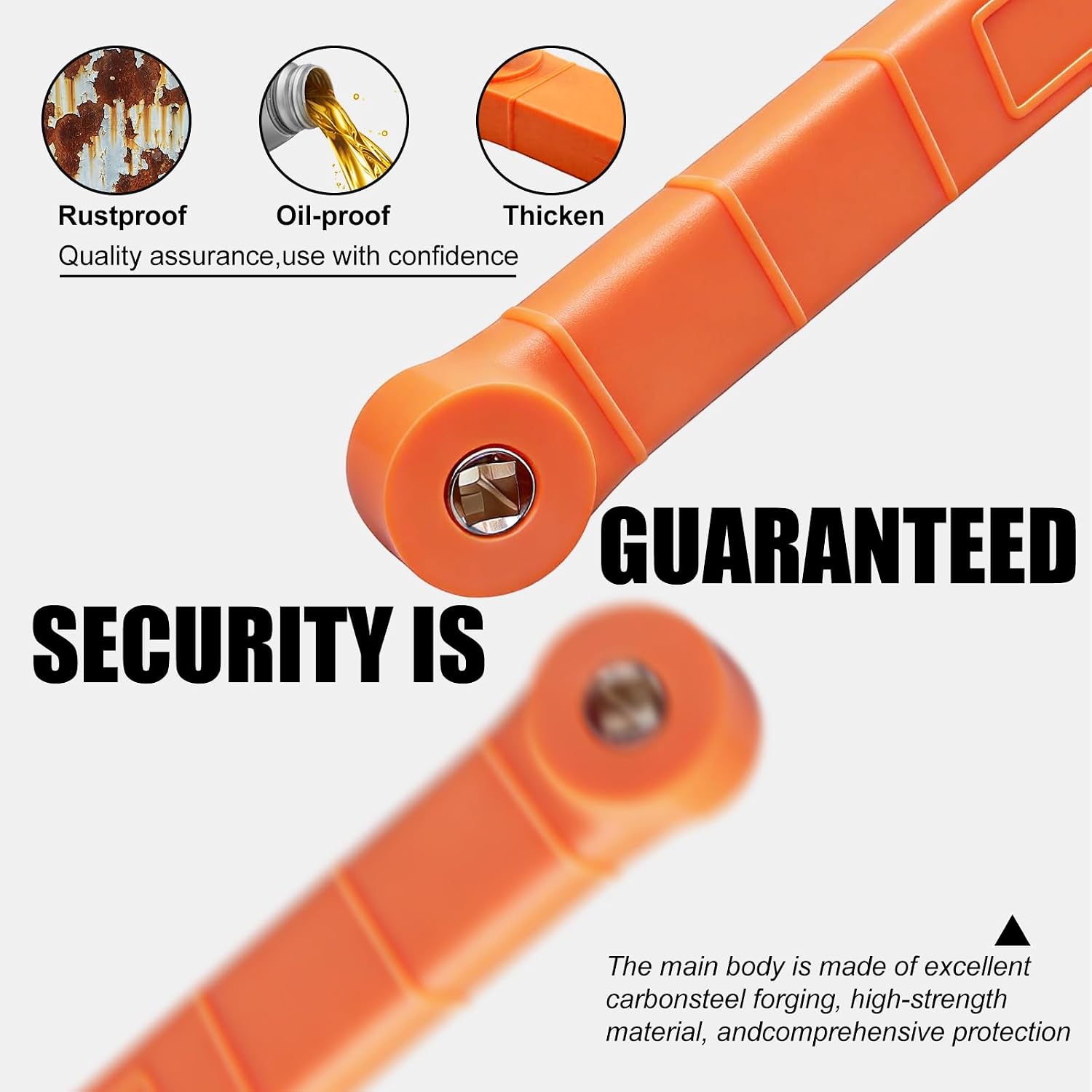 Offset Extension Wrench Kit – 13.4-Inch Tight Reach Ratchet Extender Set with Storage Case, Zero Degree Swing, 1/4", 3/8", 1/2" Adapters for Automotive & Mechanical Repairs（Orange）