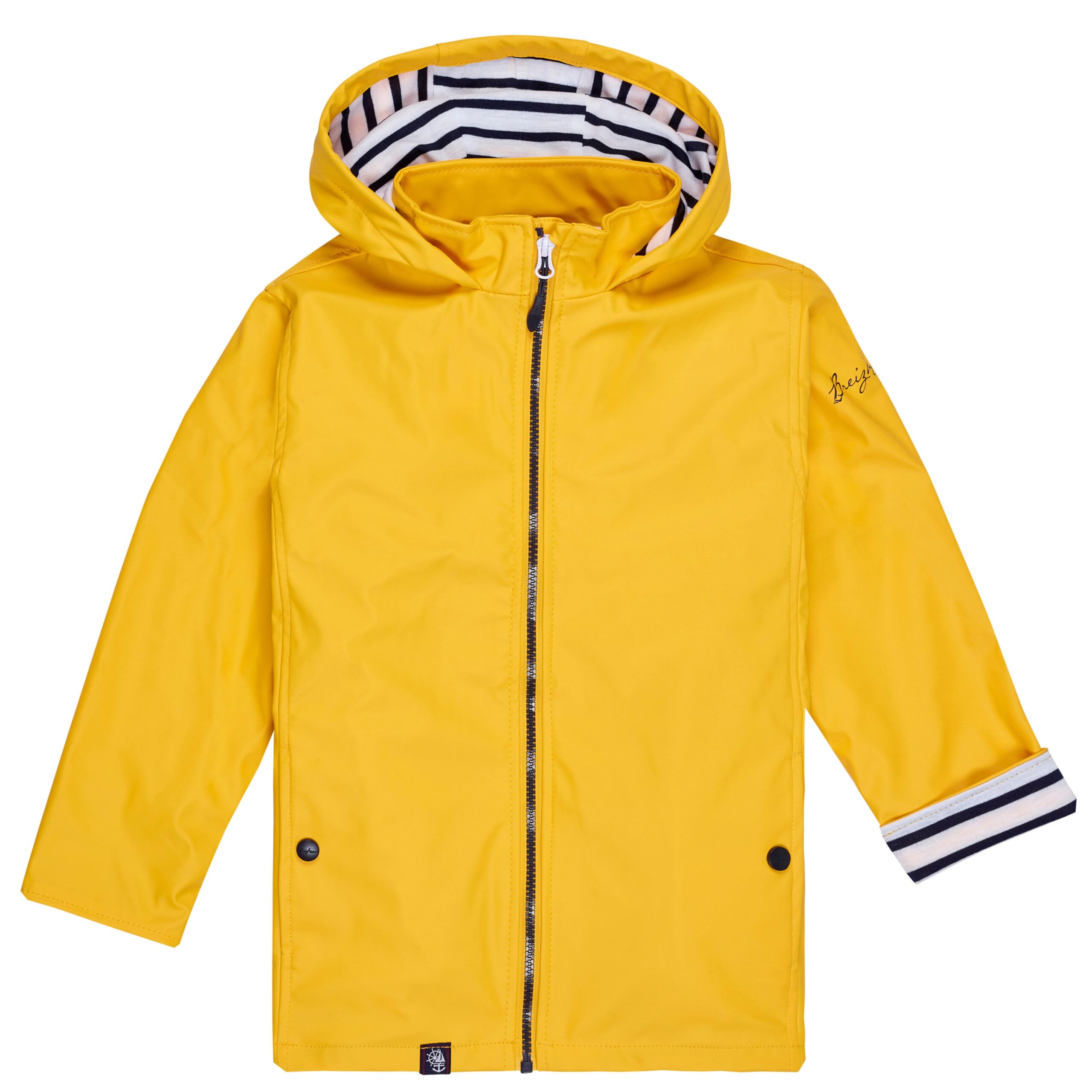 Breizh Ocean - Ciré, Imperméable Enfant - Création Française LANNION Mixte, Garçon ou Fille - Impermeable Intérieur Rayé Style Marinière - Manteau Enfant Garcon ou Fille de 1 à 14 ans