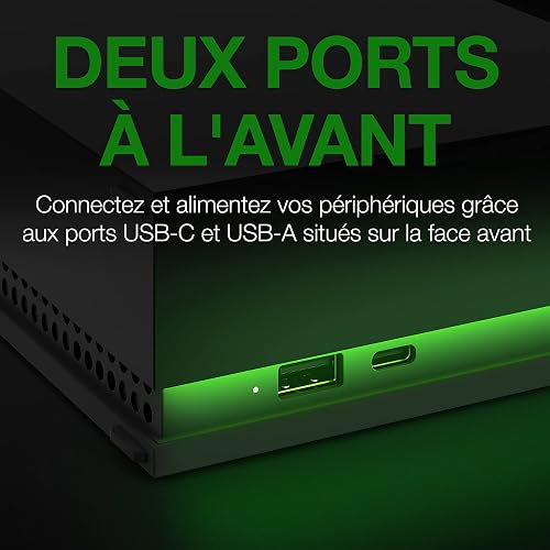 Seagate Game Drive Hub 8To, Disque Dur Externe HDD, USB 3.2, Deux Ports USB-C et USB-A, certifié Xbox, LED RVB, Services Rescue (STKW8000402) - 5