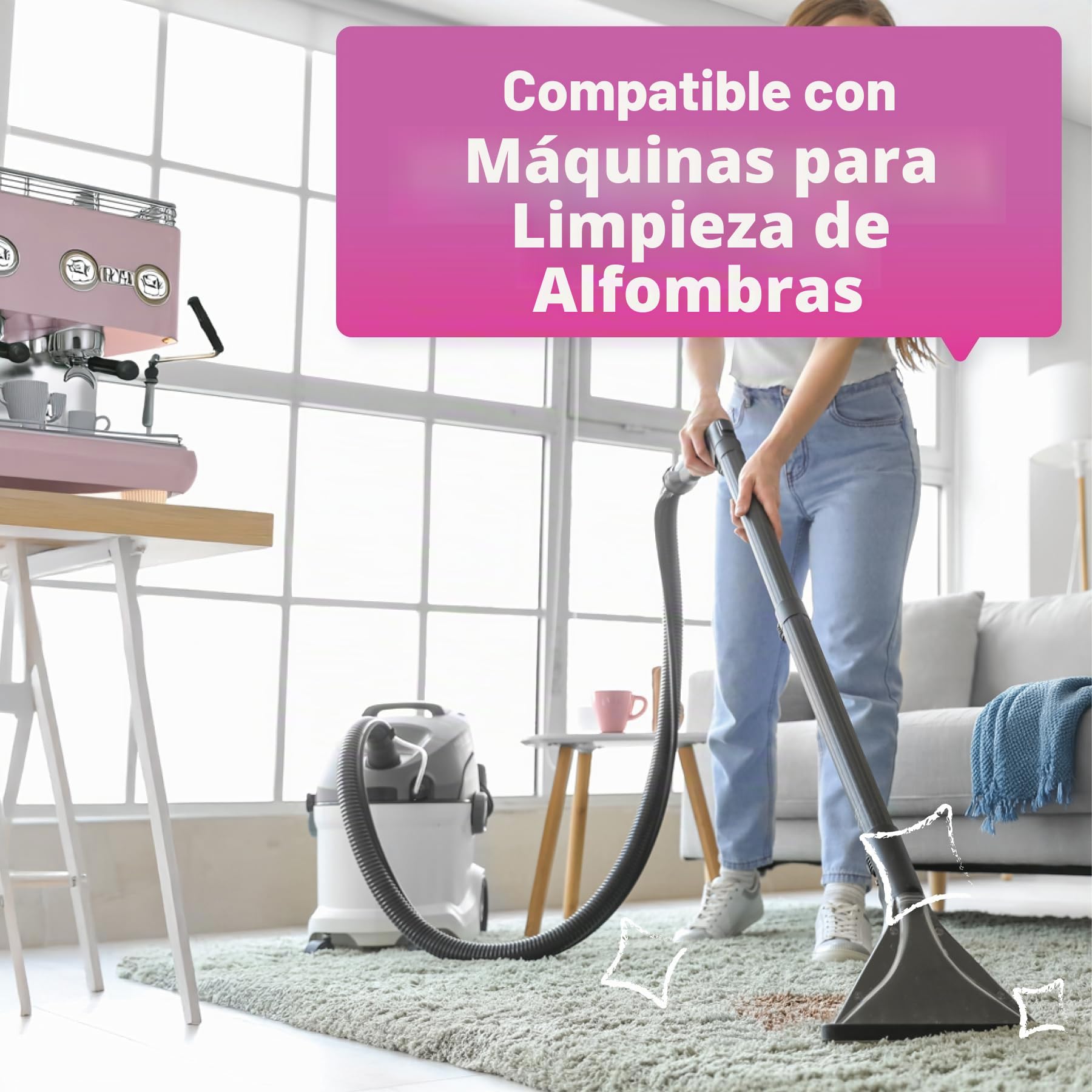 Dirtbusters Limpiador para Moquetas y Tapicerías 5L Fórmula Concentrada 3 en 1 Limpia y Desodoriza Moquetas y Tapizados. Elimina y Neutraliza los Malos Olores. Aroma Primaveral