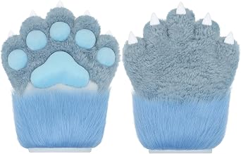 Handmade Realistic Lion Paw Gloves Plush Fursuit Claw Paw Gloves Adult Cosplay Costume Accessory