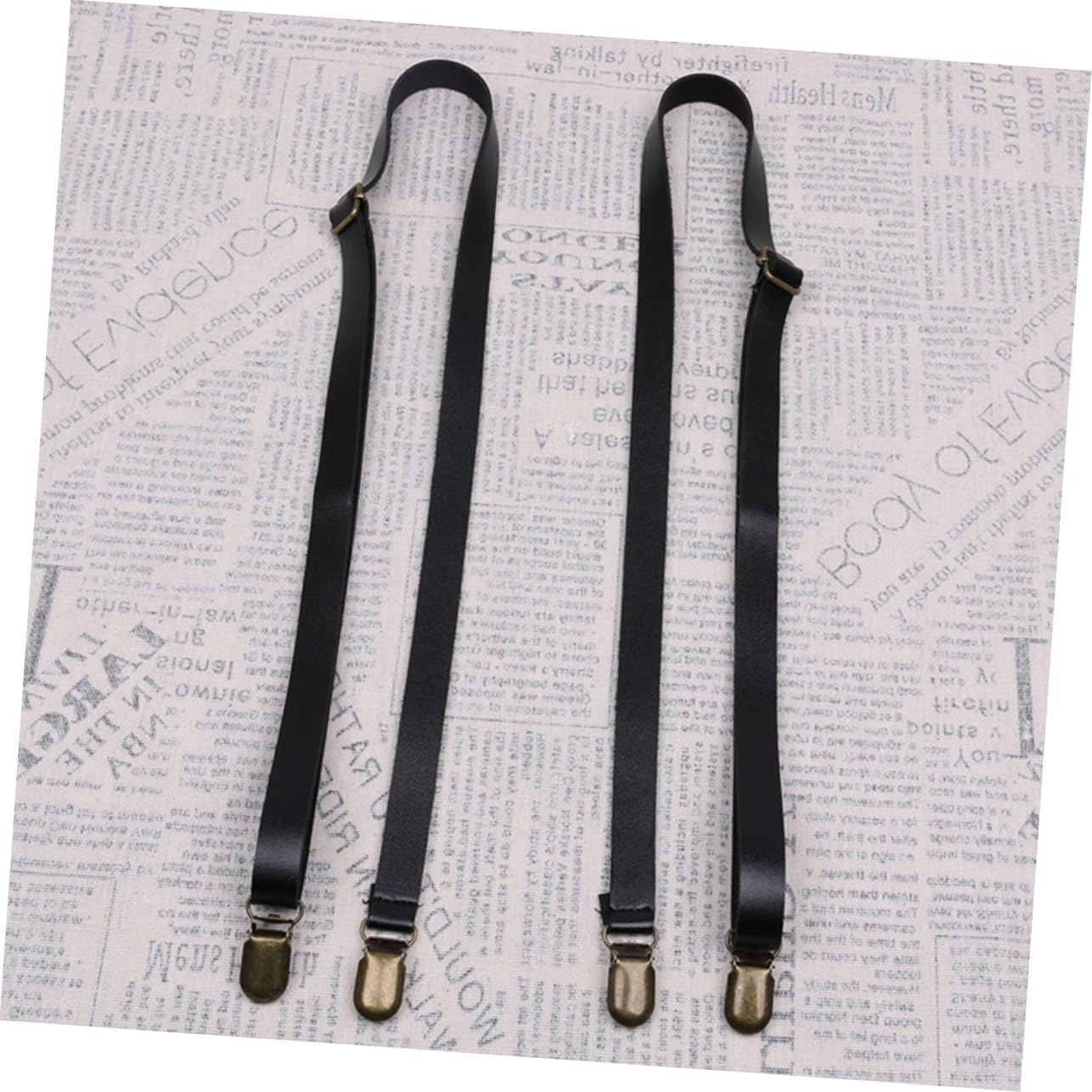 Didiseaon Elastic Straps for Pants 2pcs Suspender Clips Soft Leather for Boys Girls