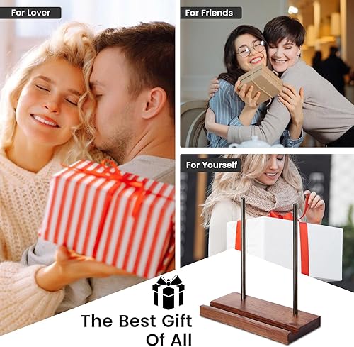 Miniatura 6 de simesove Soporte para discos de vinilo de mesa, soporte para discos de vinilo, diseño minimalista de nogal antideslizante (sección natural, 2)