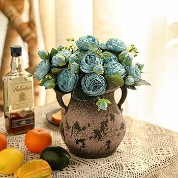 青色の花と鳥の装飾花瓶 Amazon.co.jp: 花鳥の花瓶 ガラス細工 高さ14.6cm 棚の装飾 素敵