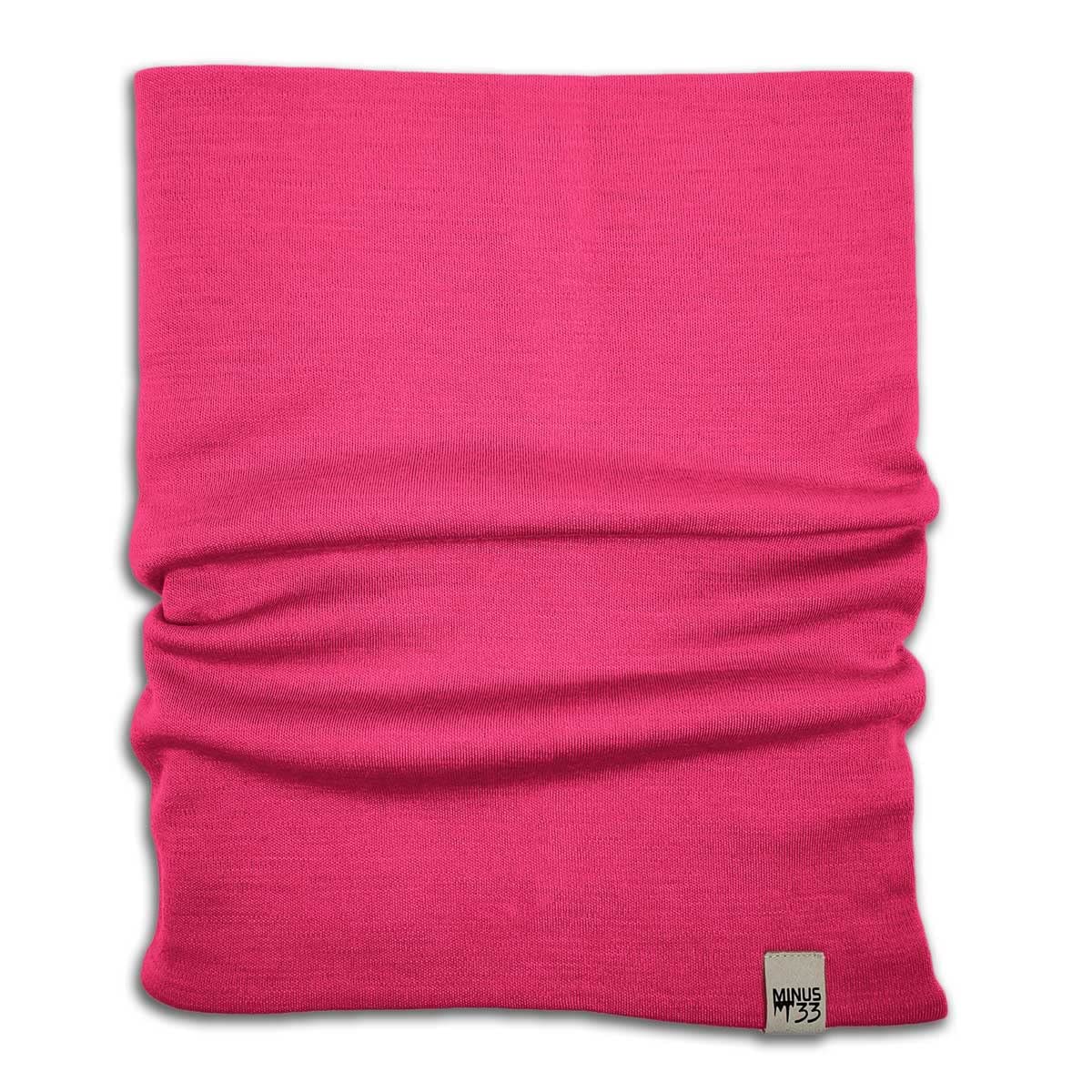 100% Merino Wool - Midweight Neck Gaiter - Skiing Neck Warmer - Winter Face Mask - Multipurpose Headwear - Blaze Pink - Moisture Wicking Neck Wear