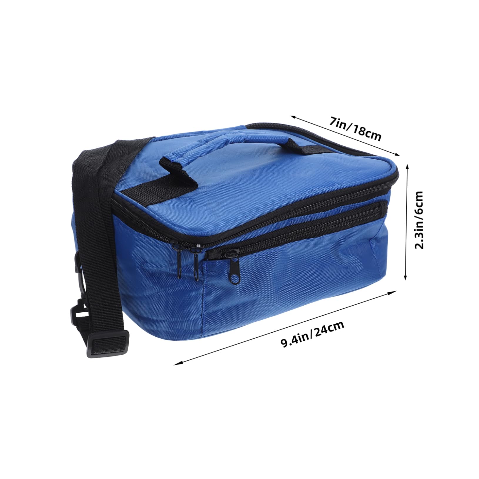 Bolsa de Almuerzo Calefactora 12v de Tela Oxford para Automóvil Azul | Bolsa para Calentar Alimentos, Portátil, para Camping y Oficina, Adecuado para Llevar Comida Diaria