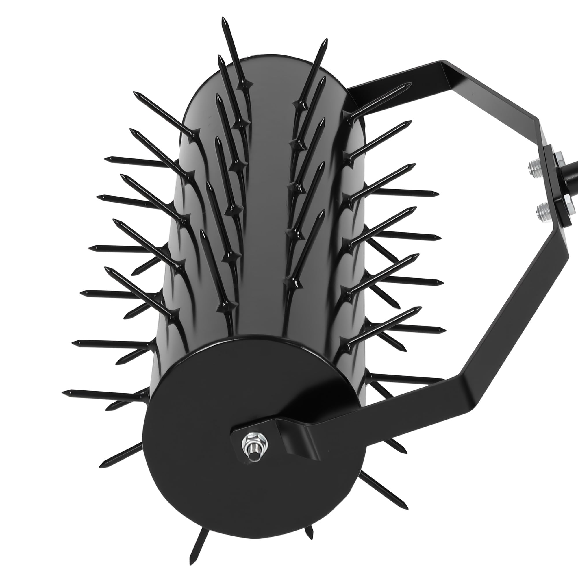 Garvee Aérateur de pelouse Manuel Roulant 180 cm – Solide, Pointes pénétrantes, 3 hauteurs réglables, poignée Ergonomique – Outil d’aération du Sol de Jardin pour Entretien de la pelouse, Montage