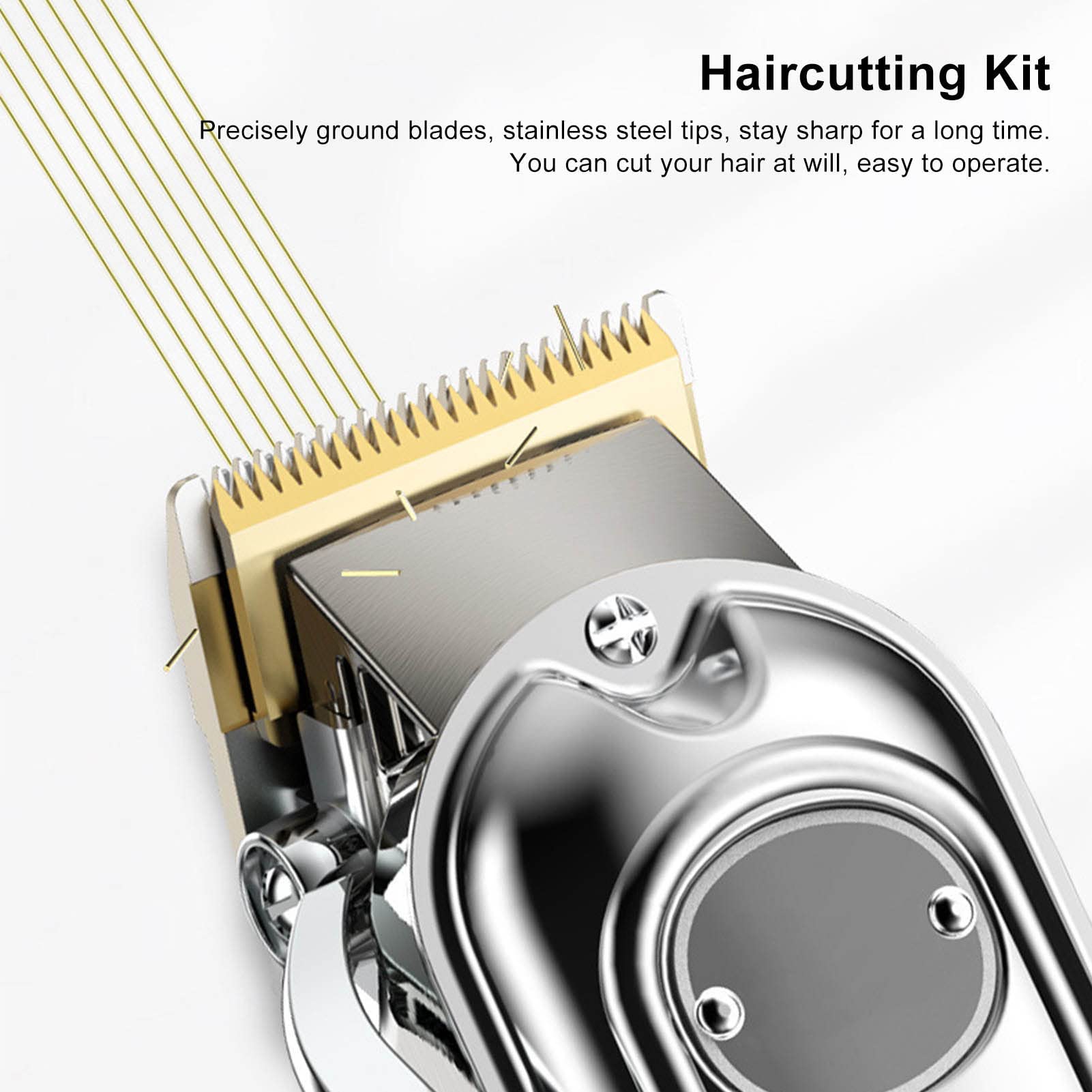 Haircut Kit, LCD Display Body Groomer Edelstahlklingen Haarschneidemaschine für den persönlichen professionellen Gebrauch