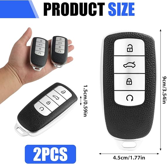 2Pcs Car Smart Key Fob Case Soft TPU Remote Key Fob Cover for Chery Omoda 5, omoda key cover, apply to Tiggo 8 Plus - Durable, Scratch-Resistant Remote Key Fob Protectors, Car Key Cover ﻿