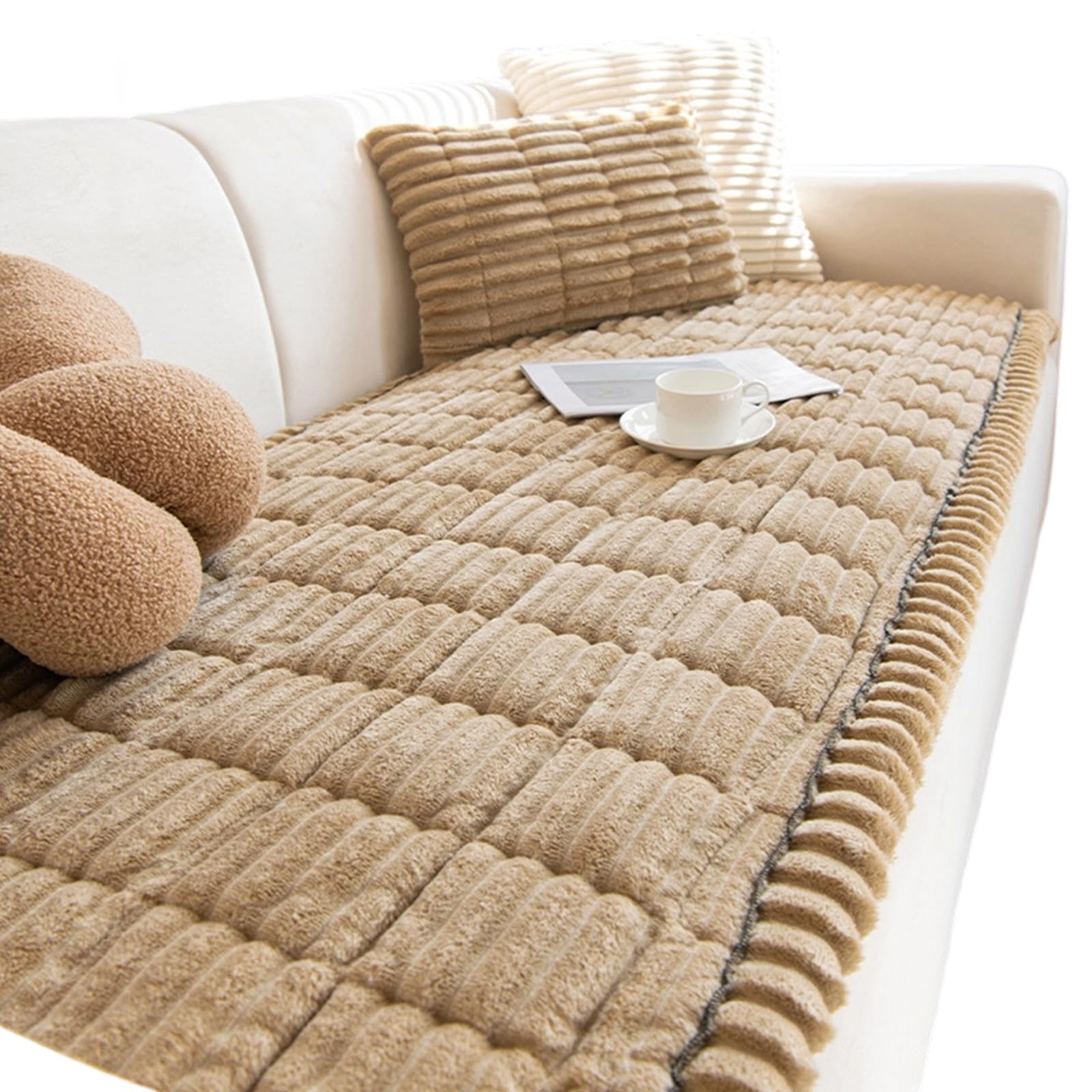 Coussin thermique réversible flanelle de qualité supérieure avec base antidérapante lavable