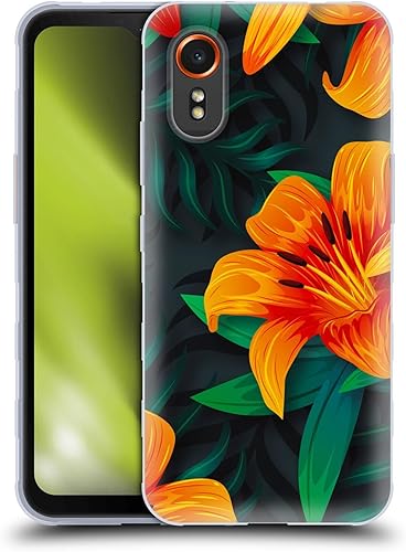 Head Case Designs Officially Licensed Haroulita Power Orange Ethnic Pattern Soft Gel Case Compatible with Samsung Galaxy Xcover7 5G