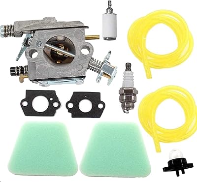 Shnile Carburetor Compatible with Poulan & Craftsman 42cc Chainsaw Replace 545081885 530069703 530071620 545006057 Air Filter