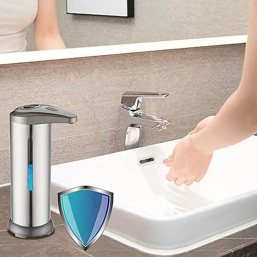 Miniatura 6 de Dispensador automático de jabón sin contacto, dispensador de jabón líquido eléctrico inteligente, dispensador de jabón líquido de acero inoxidable