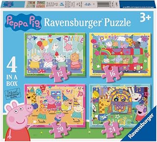 Ravensburger - ペッパピッグパズル 4個パック | パズル 3歳以上 | ギフト 子供 3歳以上 72ピース | キッズパズル 19 x 14 cm | Ravensburgerパズル