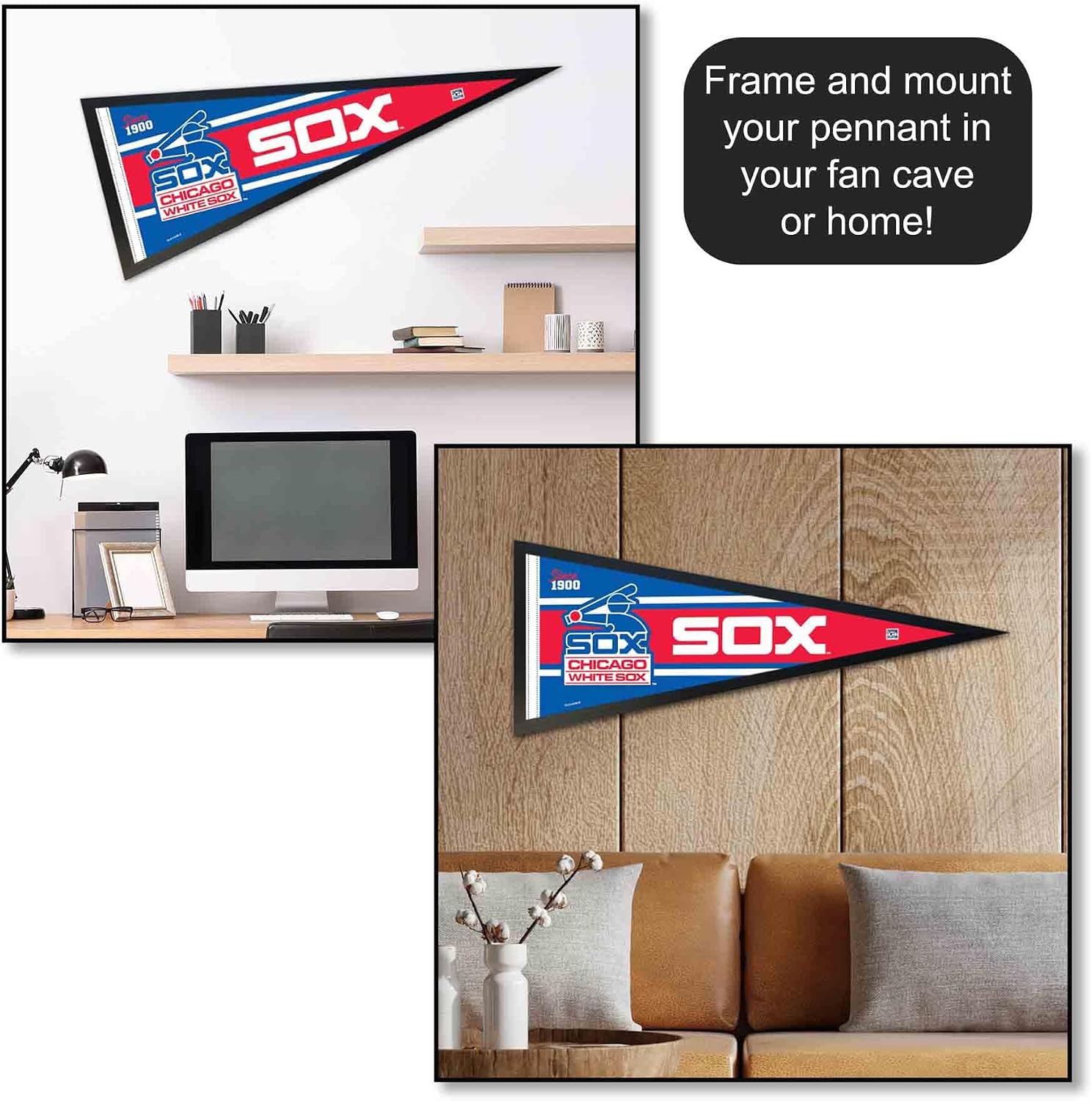 White Sox Retro Vintage Throwback Full Size Pennant Flag