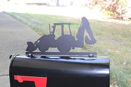 Vista 20 de Hobby, Recreation and Career Style Metal Powder Coated Mailbox Topper (Excavator, Matte Black) Negro mate,Dark Yellow,Blue,Copper,Gris-oscuro,Gloss