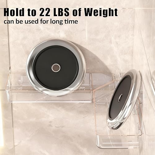 Miniatura 5 de Organizador de ducha esquinero, paquete de 2 adhesivos para estante de ducha con 1 paquete de jabonera, organizador de baño sin perforaciones,