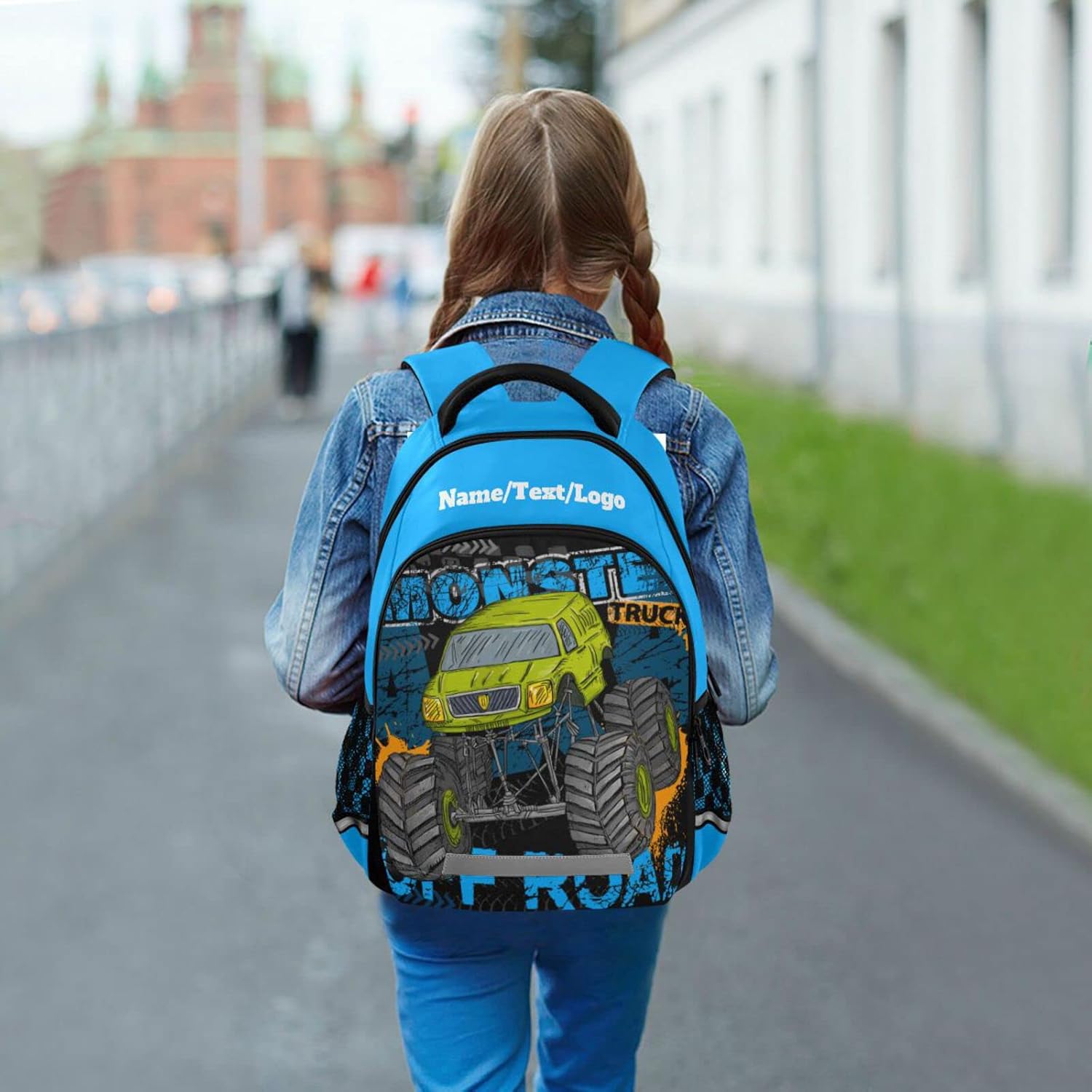 Personalized Monster Truck Backpack for Boys – Custom Preschool Bag with Name, Kids Truck Backpack for School or Travel - Image 6
