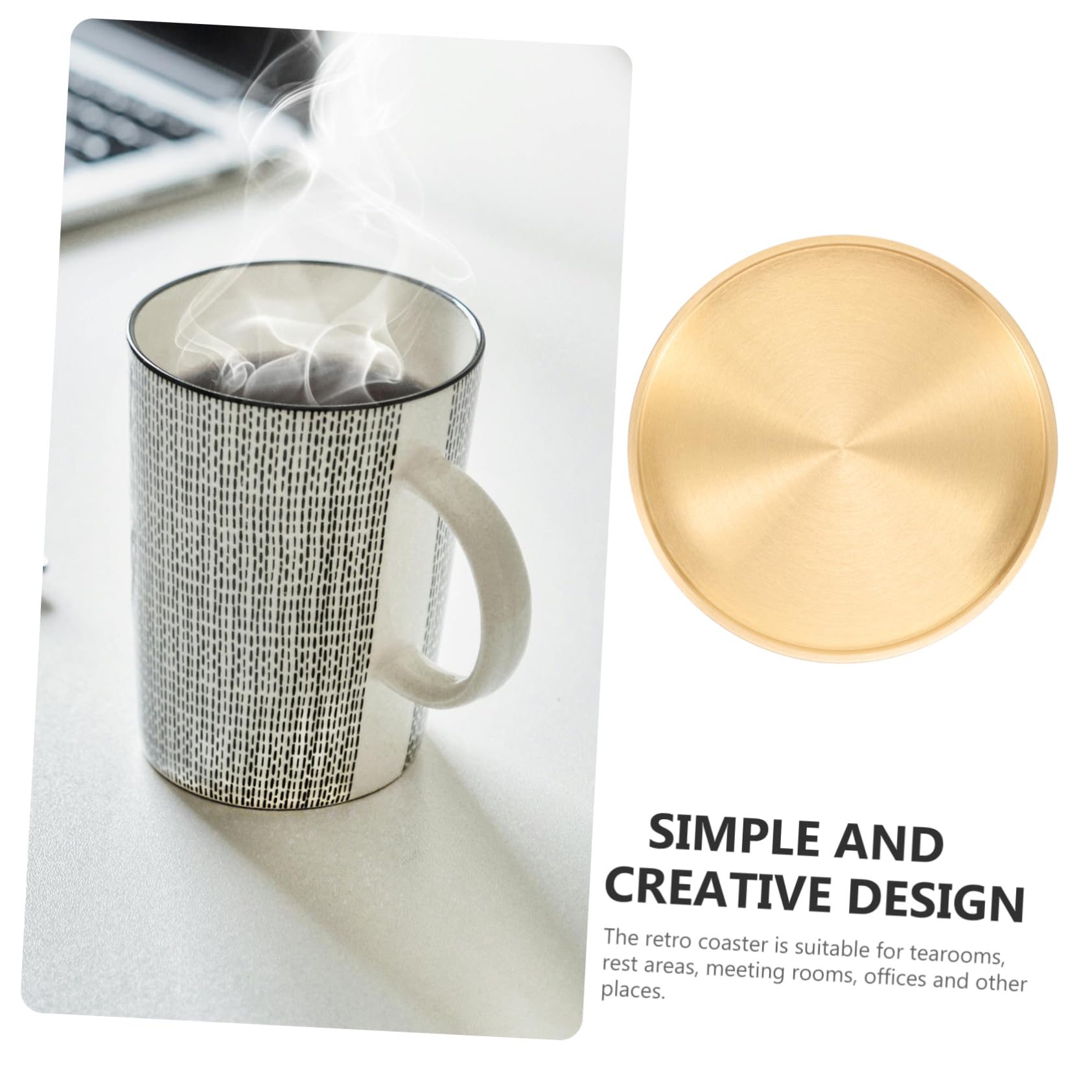 COLLBATH Retro Tea Cup Coaster Tea Cup Holder Vintage Saucers Office Coaster Drink Mat