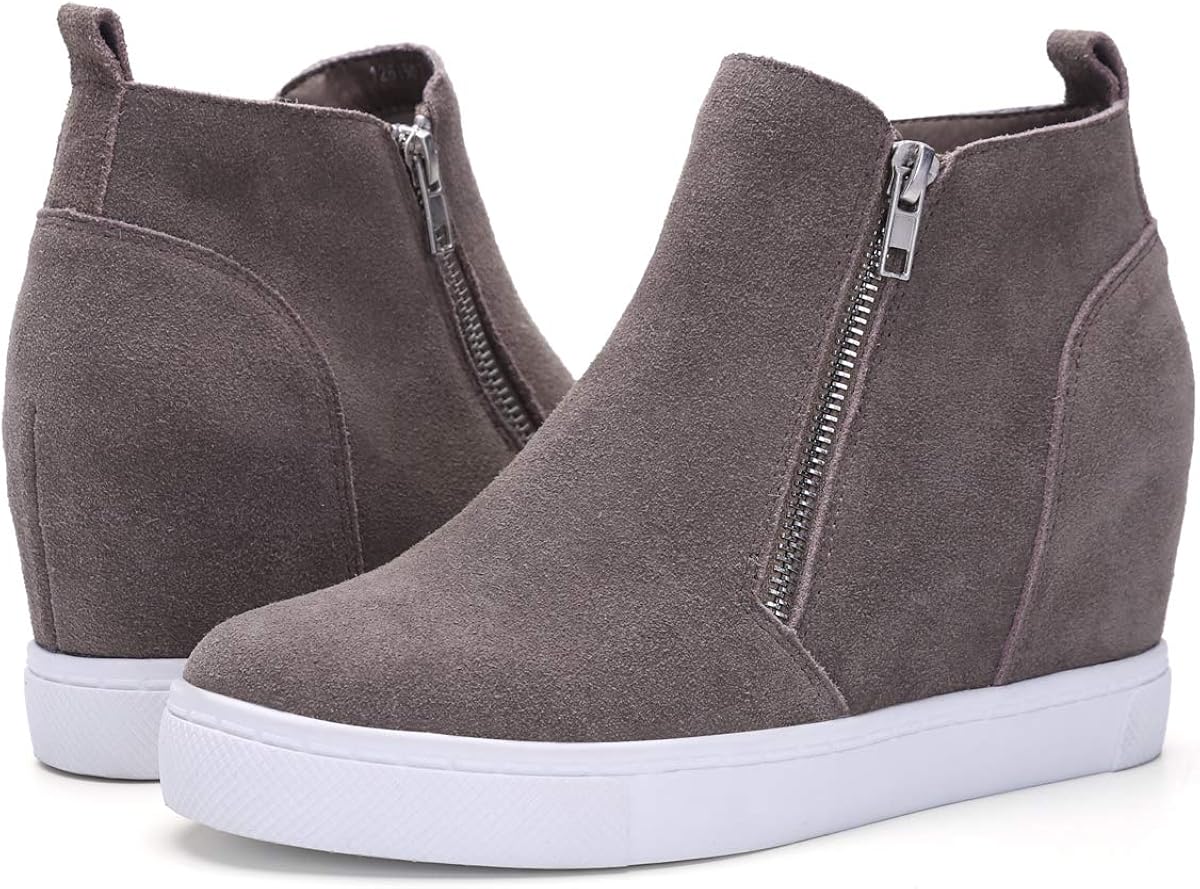 Wedge sneakers gray Clearance