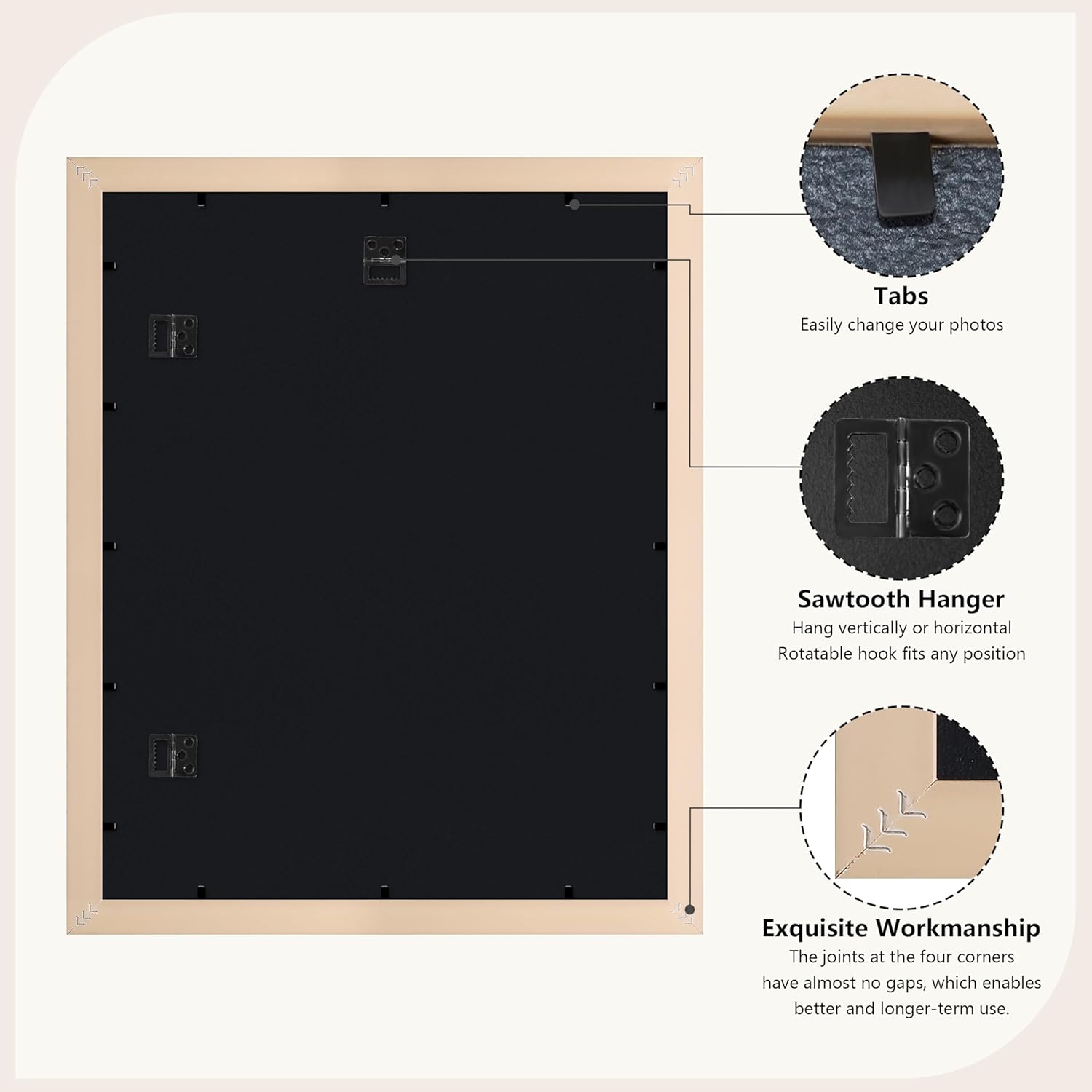 VIOLABBEY 16x20 Gold Frame, Vintage Poster Picture Photo Frames Ornate without Mat for Wall Hanging - Image 5