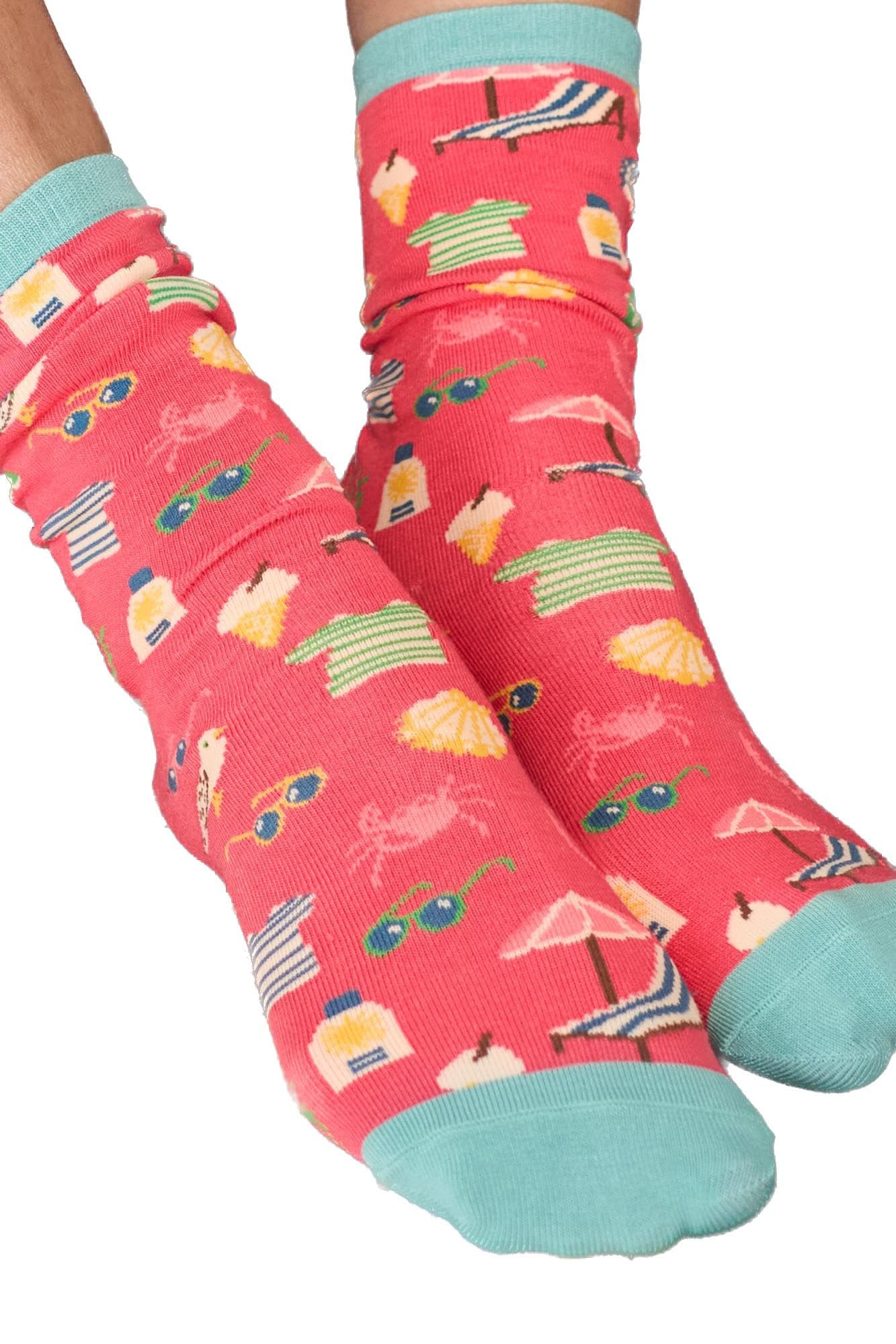 Lily & Me At The Beach Women's Inspired By Nature Soft & Stretchy Bamboo Socks