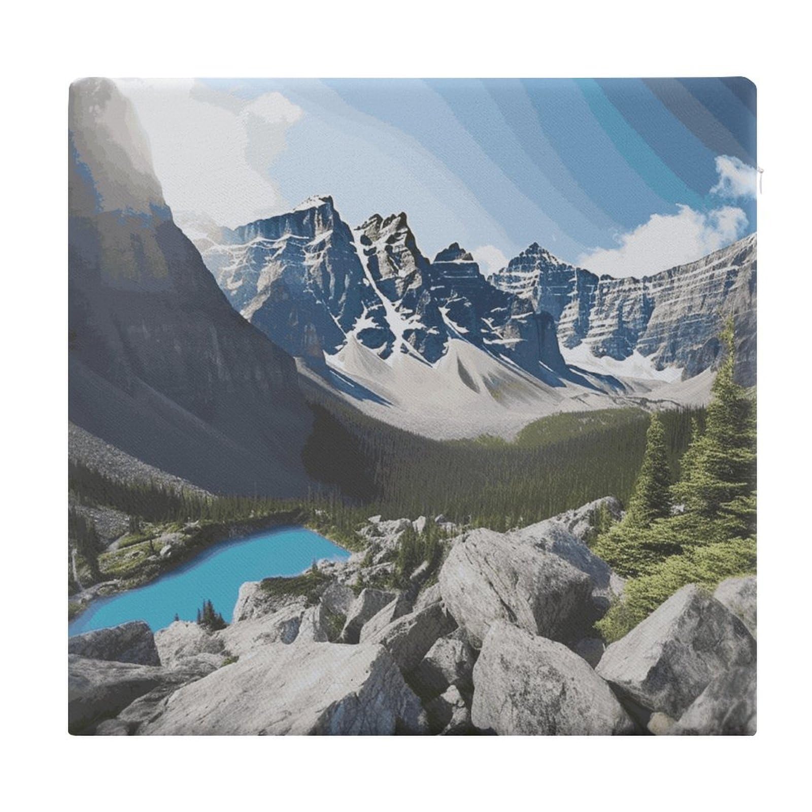 JTREHY Mountains Chair Cushions Non-Slip Bar Stool Cushions Ultra Soft Warm Memory Foam Meditation Cushion Removable Large Square Seat Cushions for Dining Chair 15x14In