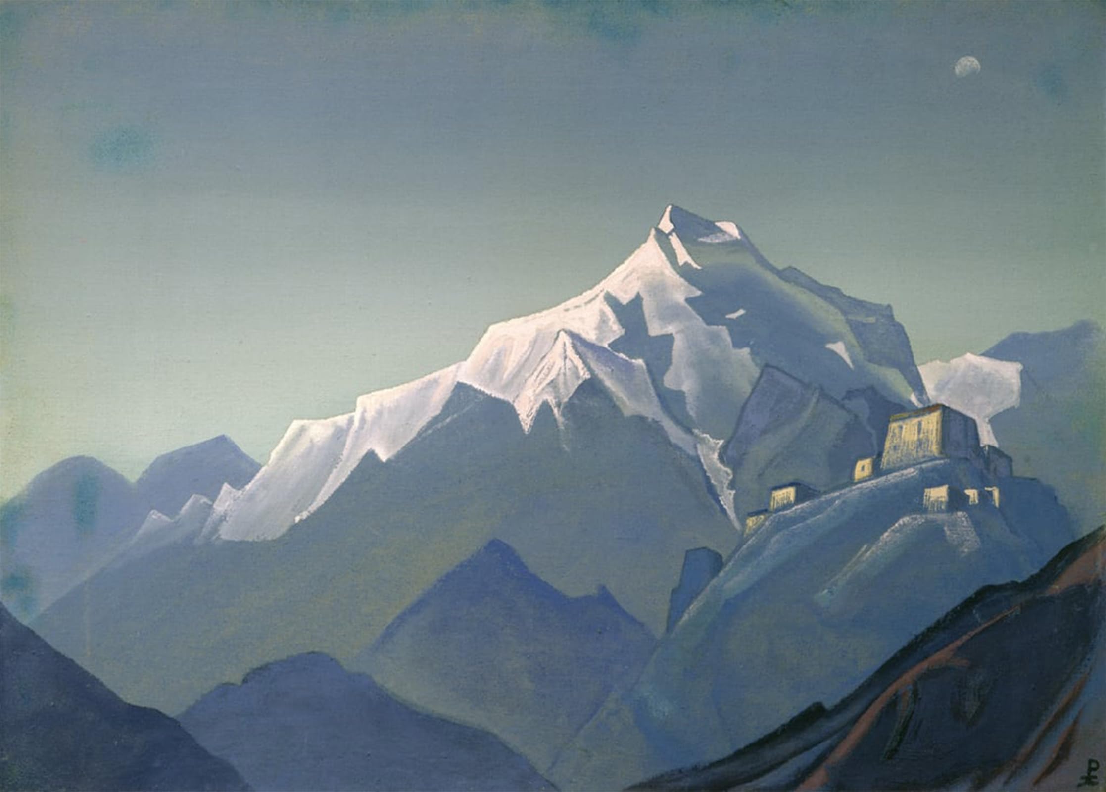 POSTERIIk Famous Print Pop Art Wall Art Graffiti Tibet a Monastery by Nicholas Roerich Art Prints for Home Decor 60x90cm