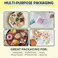 Vista 5 de Bolsas de celofán autosellantes, 2 x 2 pulgadas (1000 unidades), bolsa de plástico transparente resellable para violonchelo, bolsas de celofán