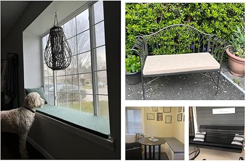 Miniatura 7 de spreedling Cojín de banco personalizado de 30 pulgadas, cojín de terciopelo de espuma para tapicería de alta densidad, cojines para asiento de