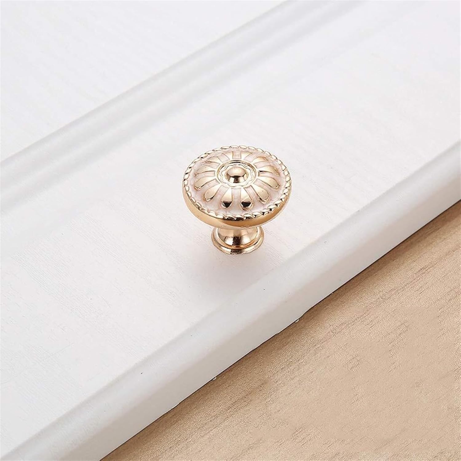 European Ceramic Door Handles Elegant Drawer Pulls Furniture Handles and Knobs for Kitchen Cabinet Cupboard (Size : Single Hole)