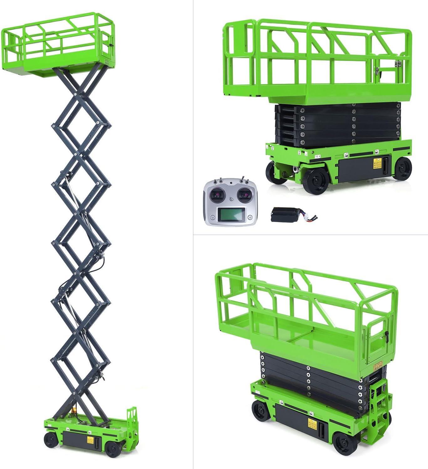 TOUCAN RC HOBBY 1/14 Radio Control Hydraulic Aerial Work Platform 25.6Inches Lift Height Metal Construction Vehicle Toucan Painting