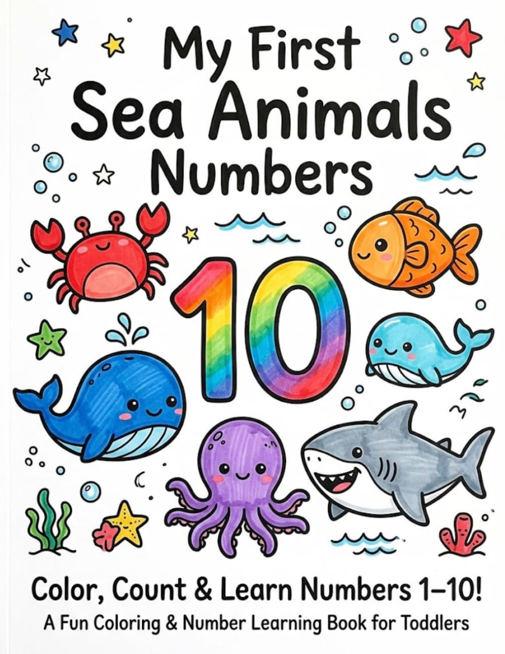 My First Sea Animals Numbers: Color, Count & Learn Numbers 1–10 Through Play!