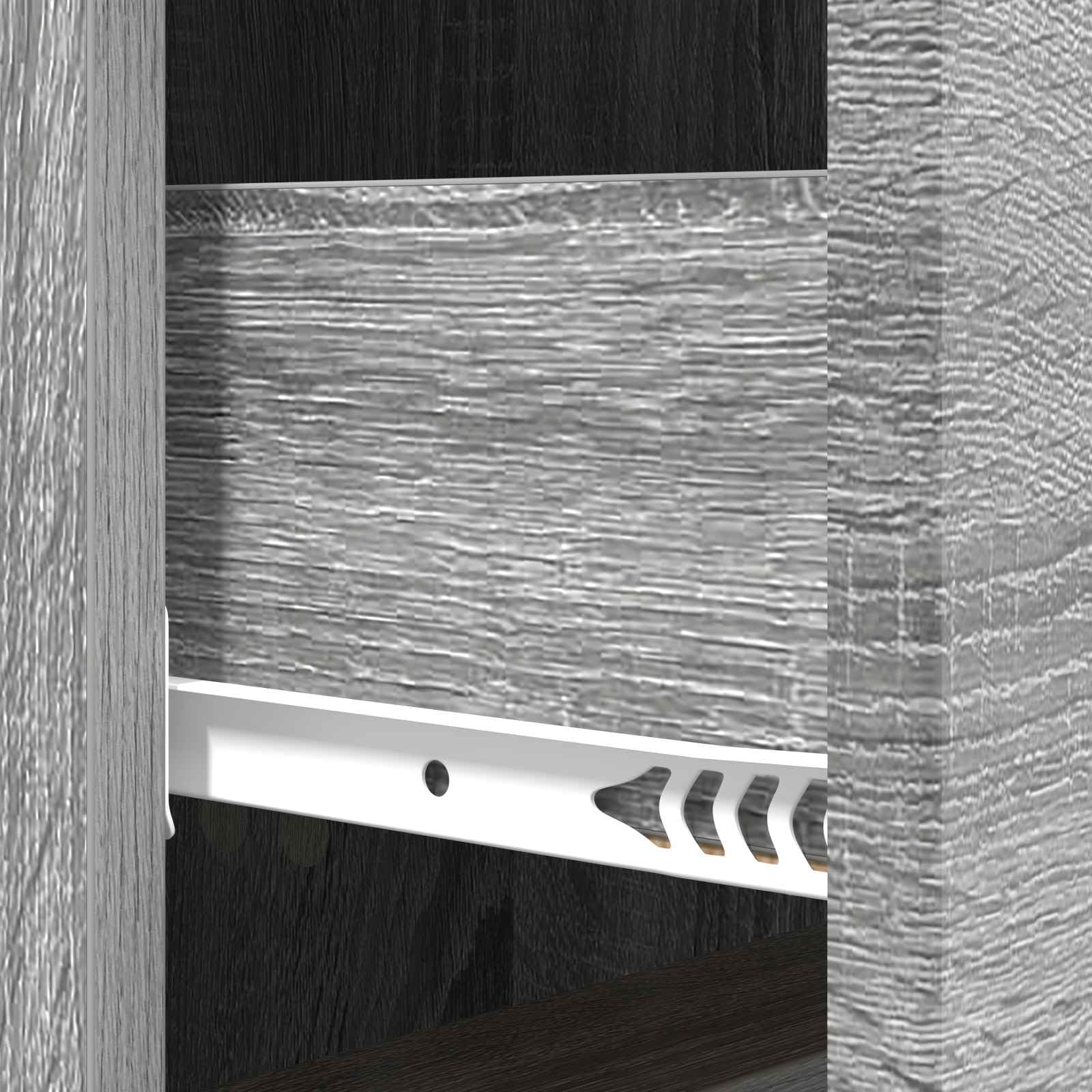 Cassettiera grigio Sonoma, 33 x 34,5 x 87 cm, in legno, con 3 cassetti, armadietto sottile per soggiorno, corridoio e ufficio, organizer