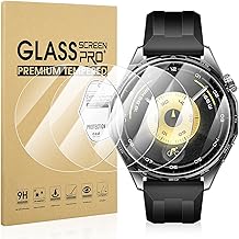 Diruite 4 Pieces Screen Protector for Huawei Watch GT 6 46 mm Watch Protector, HD Tempered Glass Screen Anti-Scratch Protective Film, 46 mm