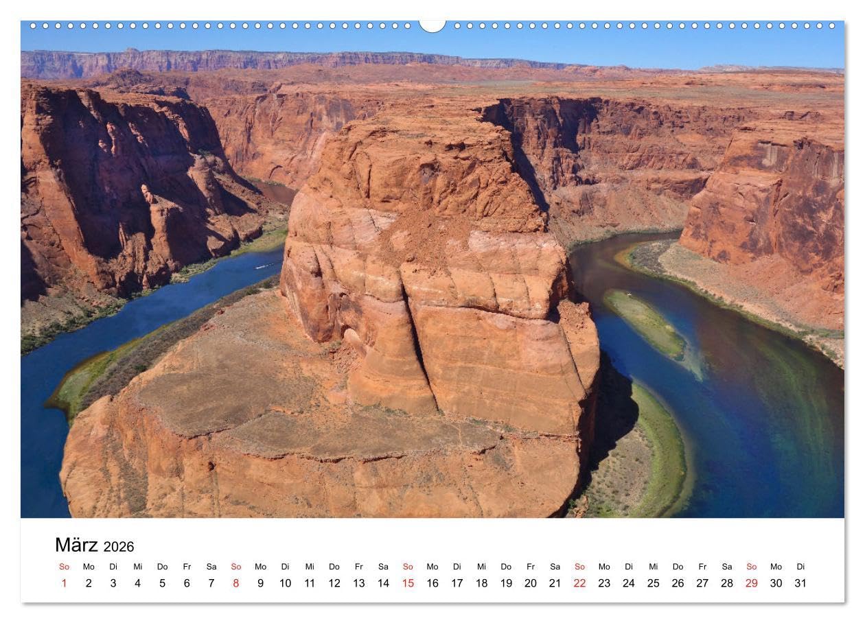 USA Nationalparks - Eine Reise durch die Vielfalt und Schönheit der Naturparks Nordamerikas (Wandkalender 2026 DIN A2 quer), CALVENDO Monatskalender: Atemberaubende Landschaften (CALVENDO Natur)